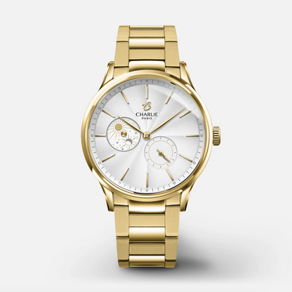 Montre Charlie Paris : Initial 36 Jour/Nuit Or