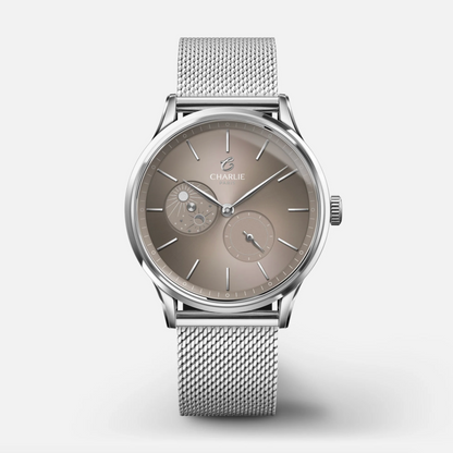 Montre Charlie Paris : Initial 36 Jour/Nuit Taupe
