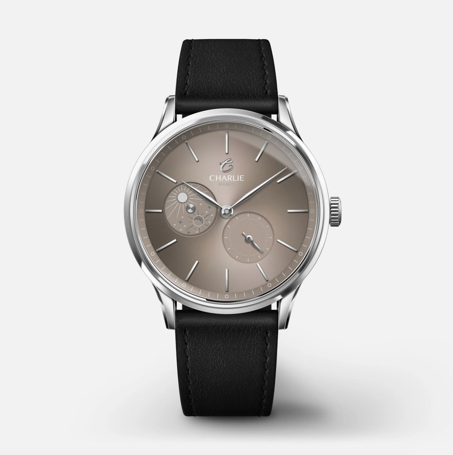 Montre Charlie Paris : Initial 36 Jour/Nuit Taupe