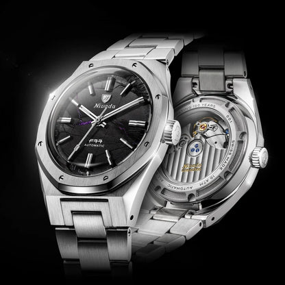 Montre Nivada Grenchen : F77 MKII Shungite Noire Édition Limitée 100 ans