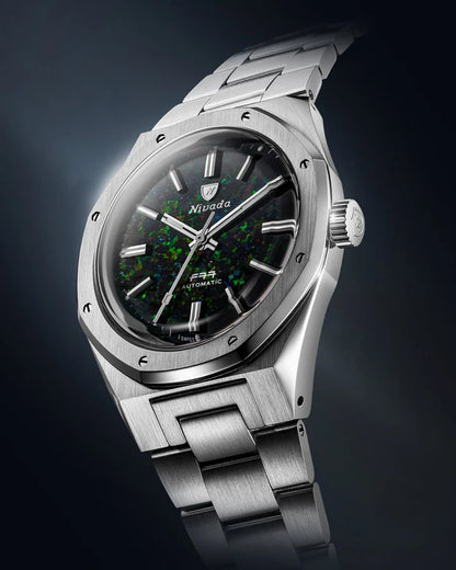 Montre Nivada Grenchen : F77 MKII Opale Noire Édition Limitée 100 ans