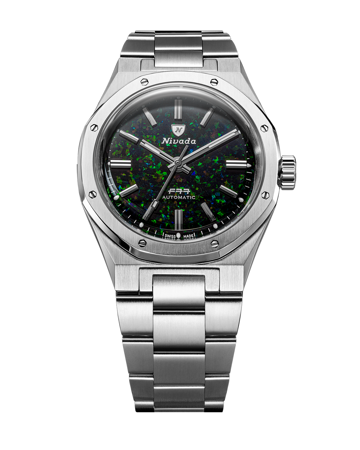 Montre Nivada Grenchen : F77 MKII Opale Noire Édition Limitée 100 ans