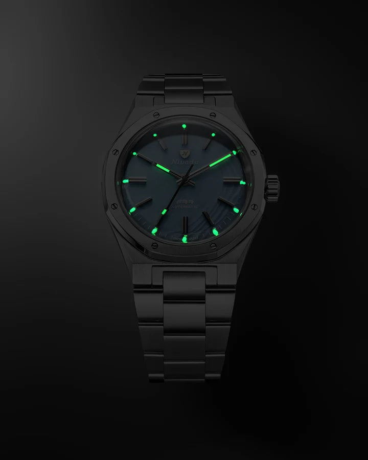 Montre Nivada Grenchen : F77 MKII Agate Bleue Édition Limitée 100 ans