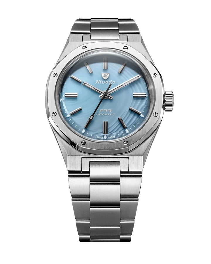 Montre Nivada Grenchen : F77 MKII Agate Bleue Édition Limitée 100 ans