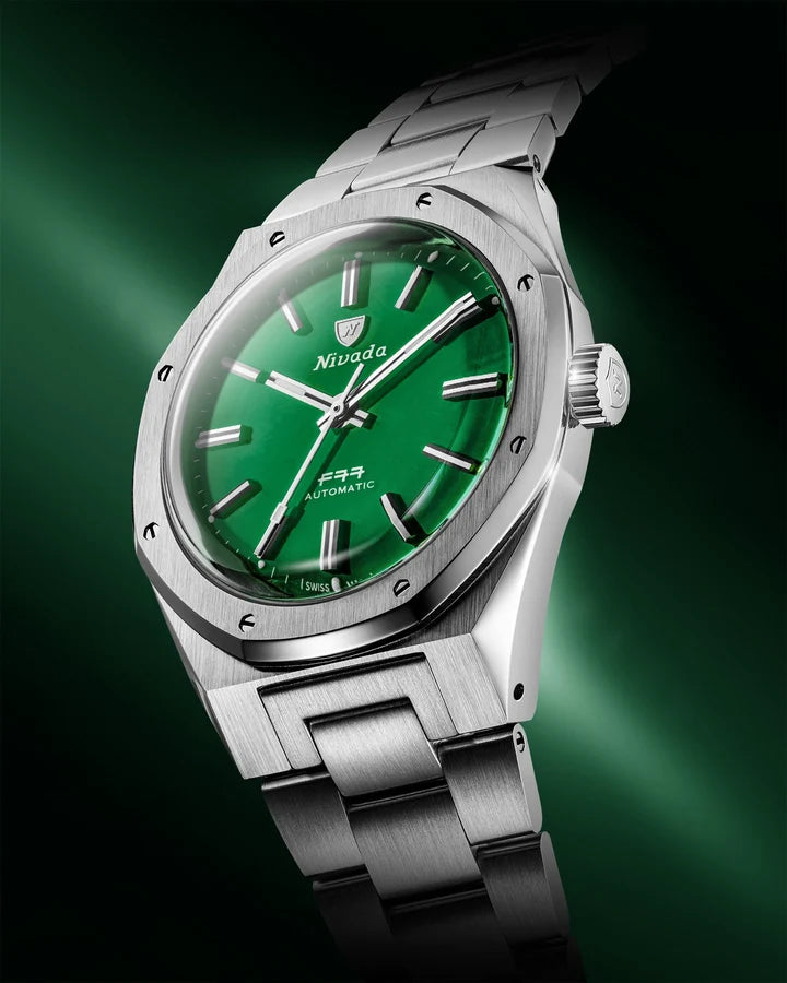 Montre Nivada Grenchen : F77 MKII Jade Édition Limitée 100 ans