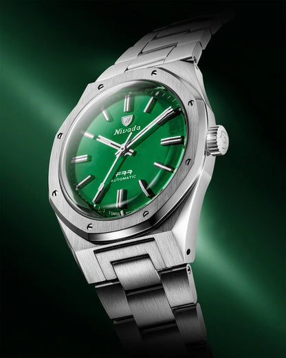 Montre Nivada Grenchen : F77 MKII Jade Édition Limitée 100 ans