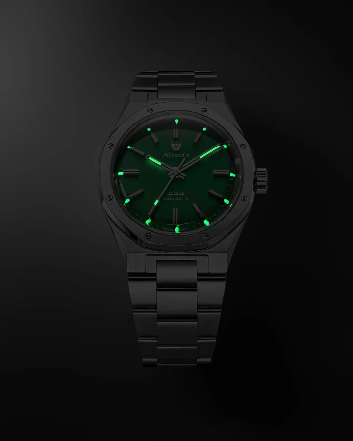 Montre Nivada Grenchen : F77 MKII Jade Édition Limitée 100 ans
