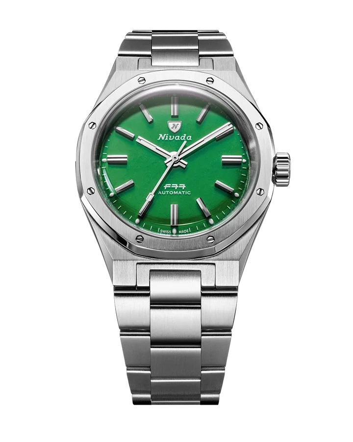 Montre Nivada Grenchen : F77 MKII Jade Édition Limitée 100 ans