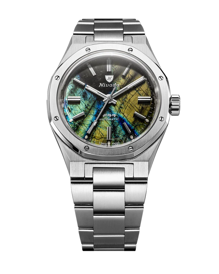 Montre Nivada Grenchen : F77 MKII Labradorite Édition Limitée 100 ans
