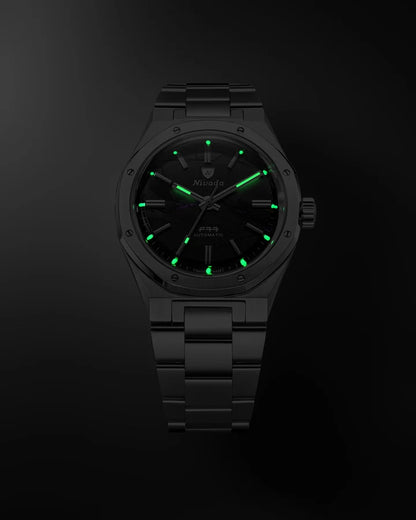 Montre Nivada Grenchen : F77 MKII Shungite Noire Édition Limitée 100 ans