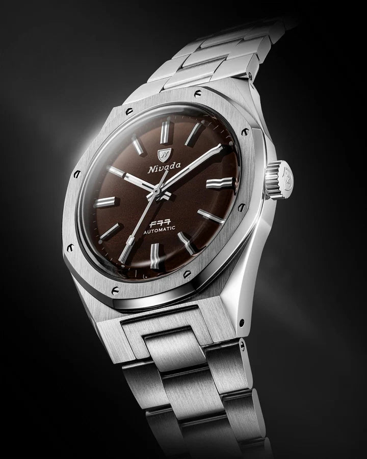 Montre Nivada Grenchen : F77 MKII Smoky Quartz Édition Limitée 100 ans