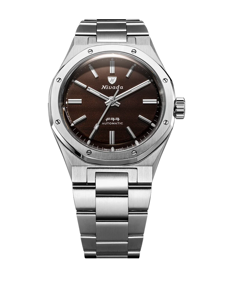 Montre Nivada Grenchen : F77 MKII Smoky Quartz Édition Limitée 100 ans
