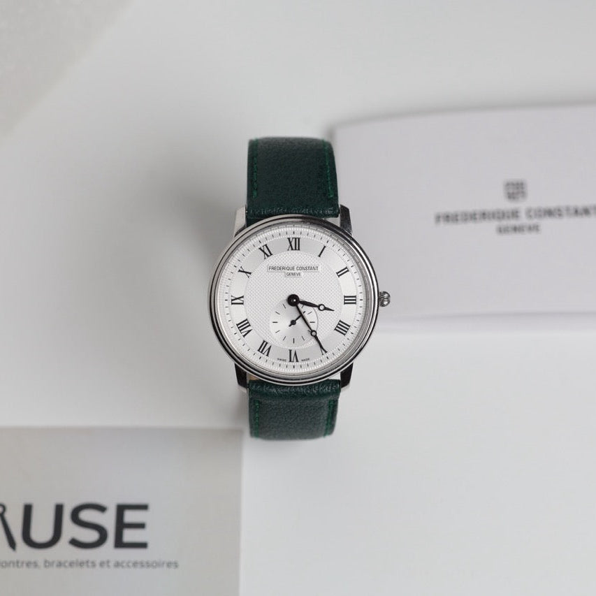 MONTRE FREDERIQUE CONSTANT : SLIMLINE BLANCHE QUARTZ