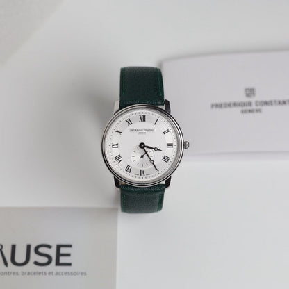 MONTRE FREDERIQUE CONSTANT : SLIMLINE BLANCHE QUARTZ