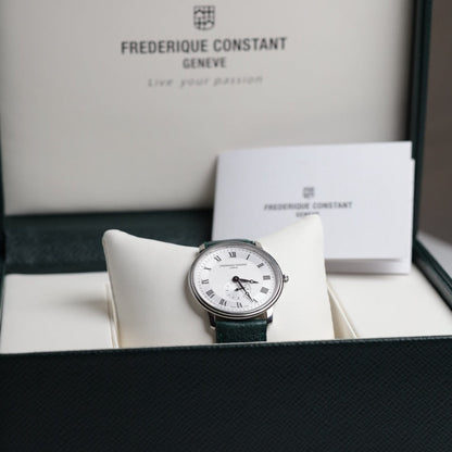 MONTRE FREDERIQUE CONSTANT : SLIMLINE BLANCHE QUARTZ