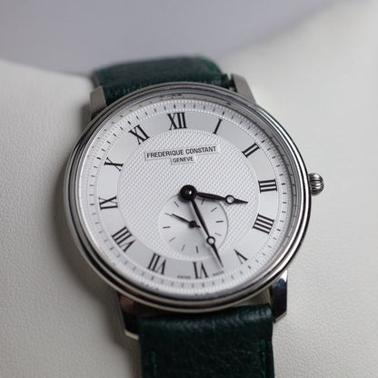 MONTRE FREDERIQUE CONSTANT : SLIMLINE BLANCHE QUARTZ