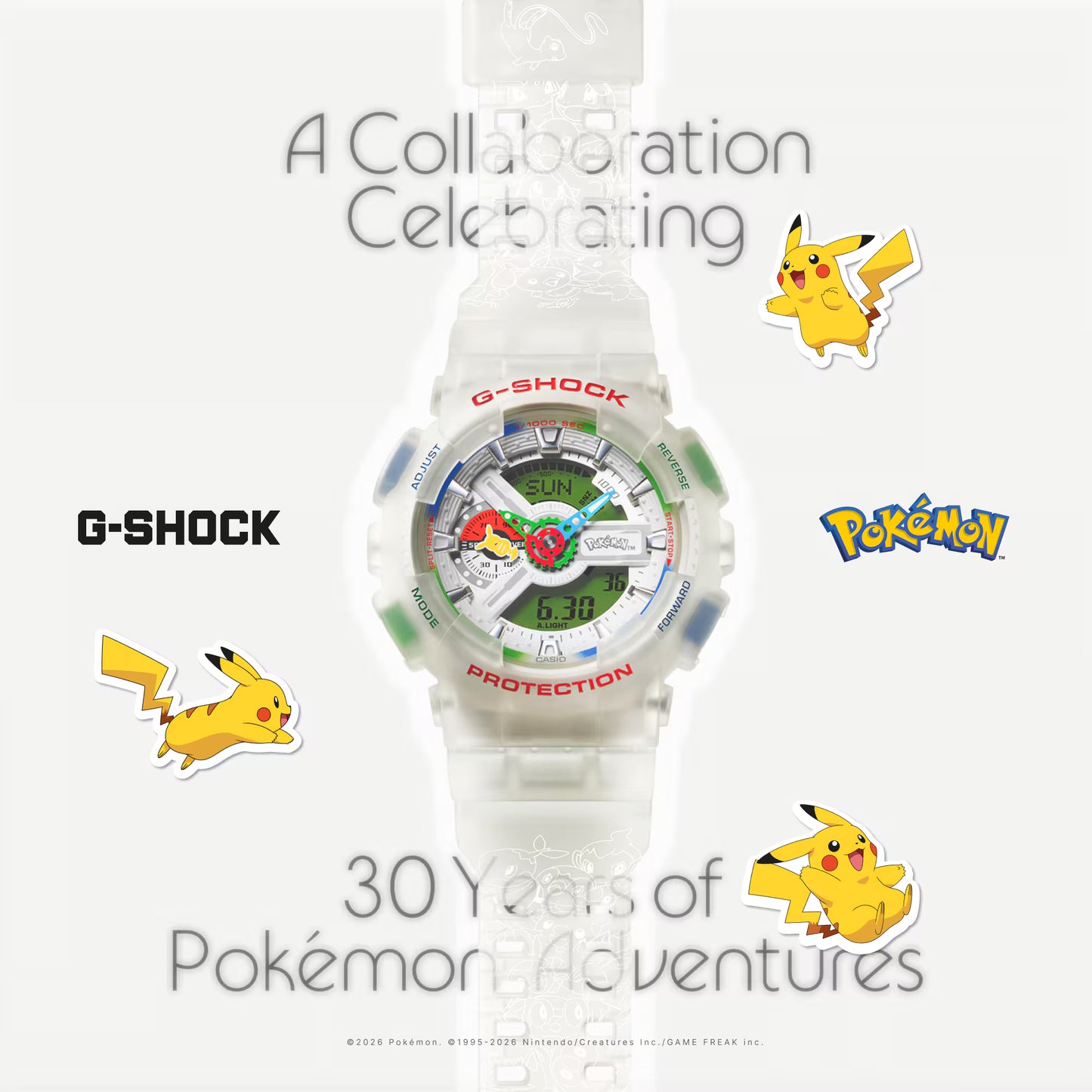 Montre G-Shock : GA-110PKM-7A Pokémon Édition Limitée