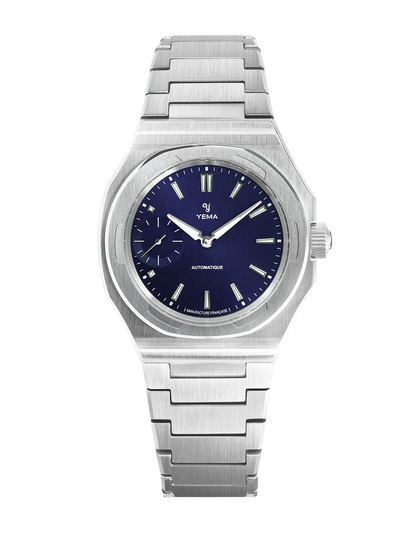 MONTRE YEMA : WRISTMASTER SLIM PETITE SECONDE BLEU CMM.29