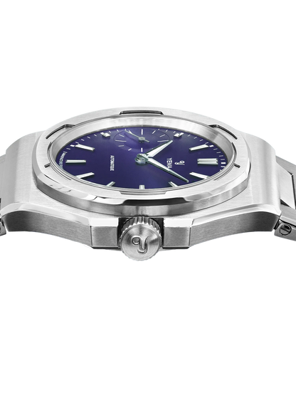 MONTRE YEMA : WRISTMASTER SLIM PETITE SECONDE BLEU CMM.29