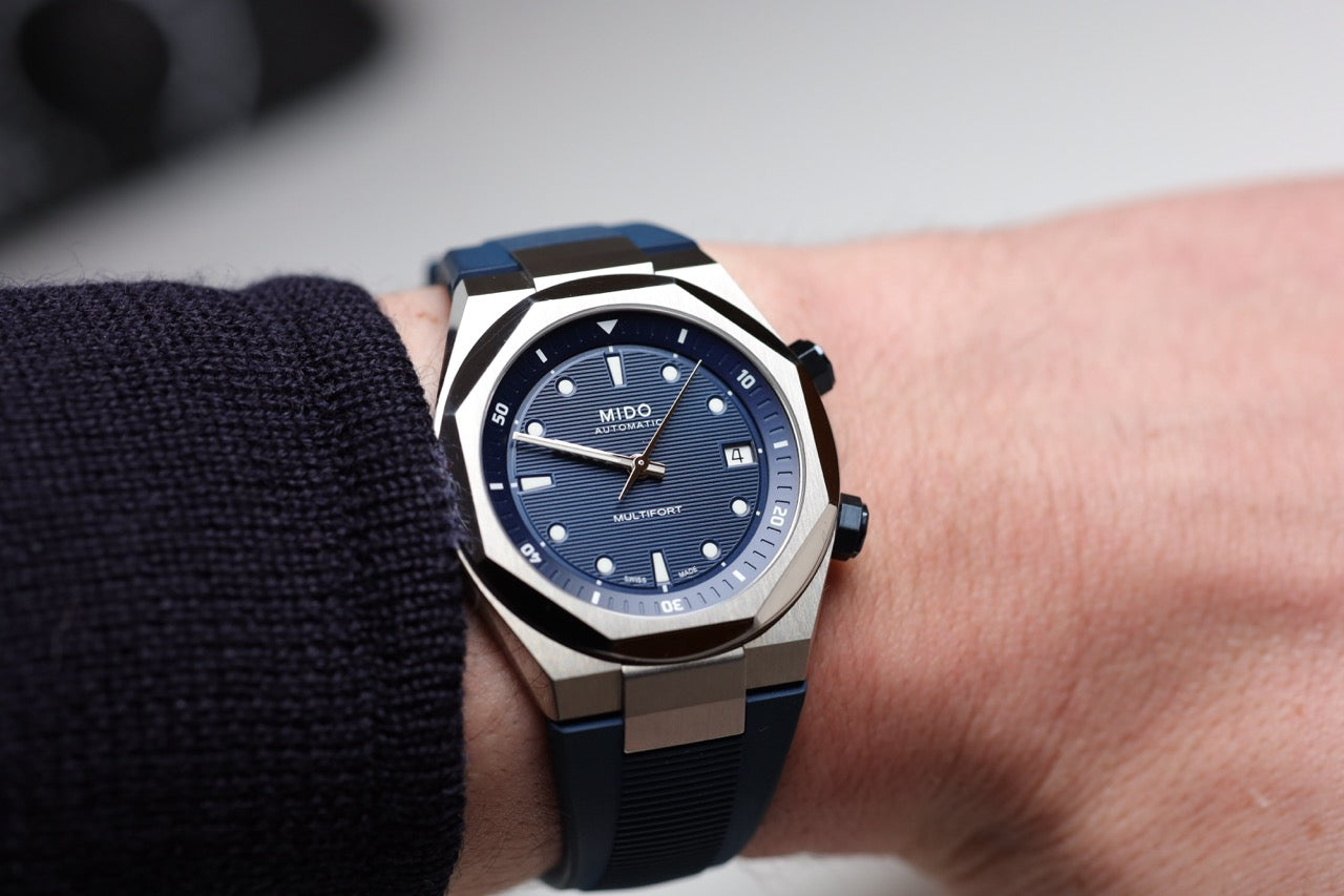 MONTRE MIDO : MULTIFORT 8 TWO CROWNS BLEU M047.507.17.041.00