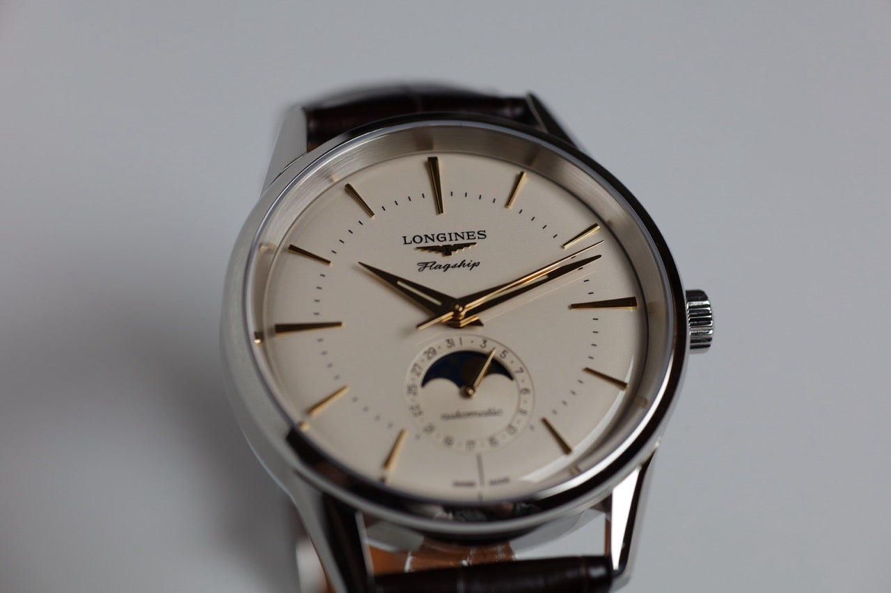 LONGINES WATCH: FLAGSHIP HERITAGE MOONPHASE 38.5 MM L4.815.4.78.2