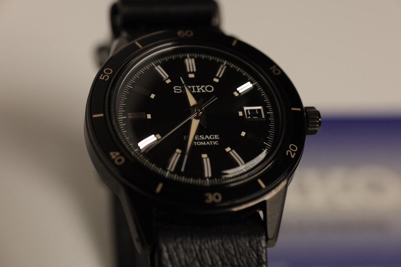 MONTRE SEIKO : PRESAGE 60S AUTOMATIQUE NOIRE SRPH95J1