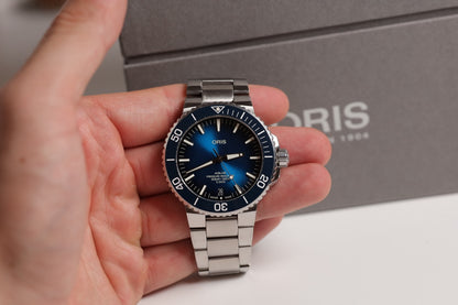 Montre Oris : Aquis Date Bleu Calibre 400 Manufacture 01 400 7763 4135 07 8 24 09PEB