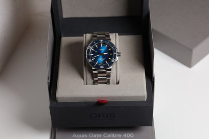 Montre Oris : Aquis Date Bleu Calibre 400 Manufacture 01 400 7763 4135 07 8 24 09PEB