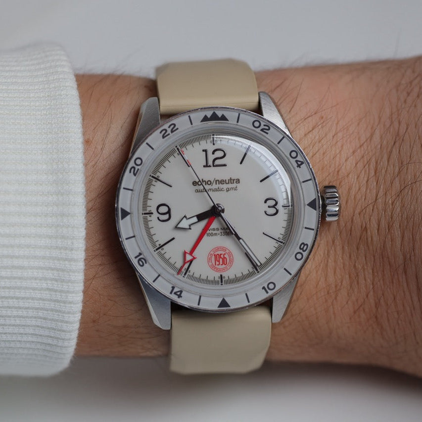 Montre Echo/Neutra : Cortina 1956 GMT Ivoire