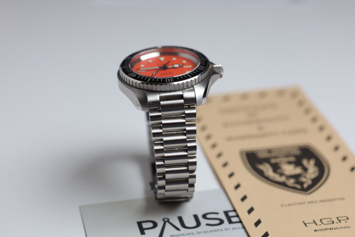 Montre HGP : Diver 200M Orange