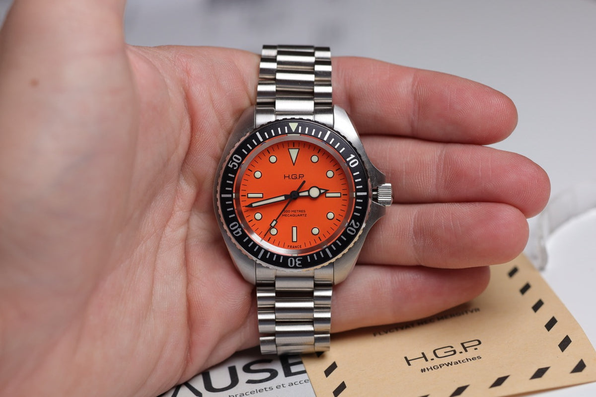 Montre HGP : Diver 200M Orange