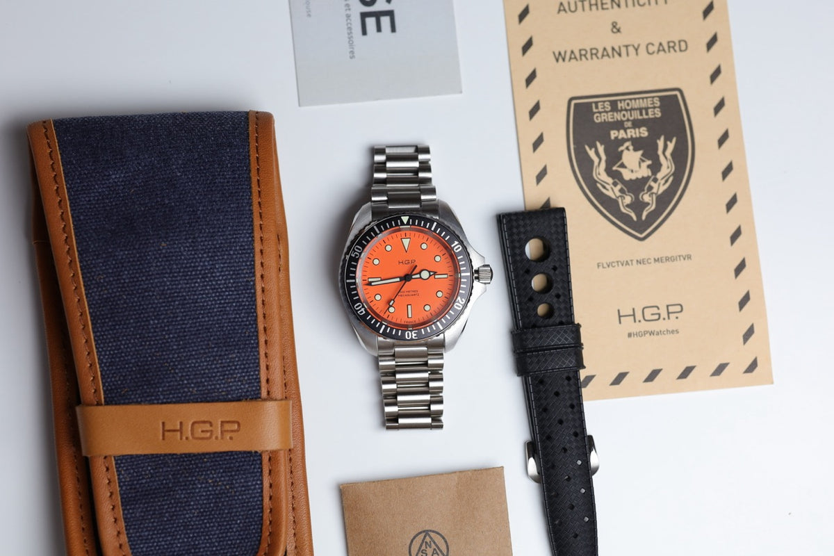 Montre HGP : Diver 200M Orange