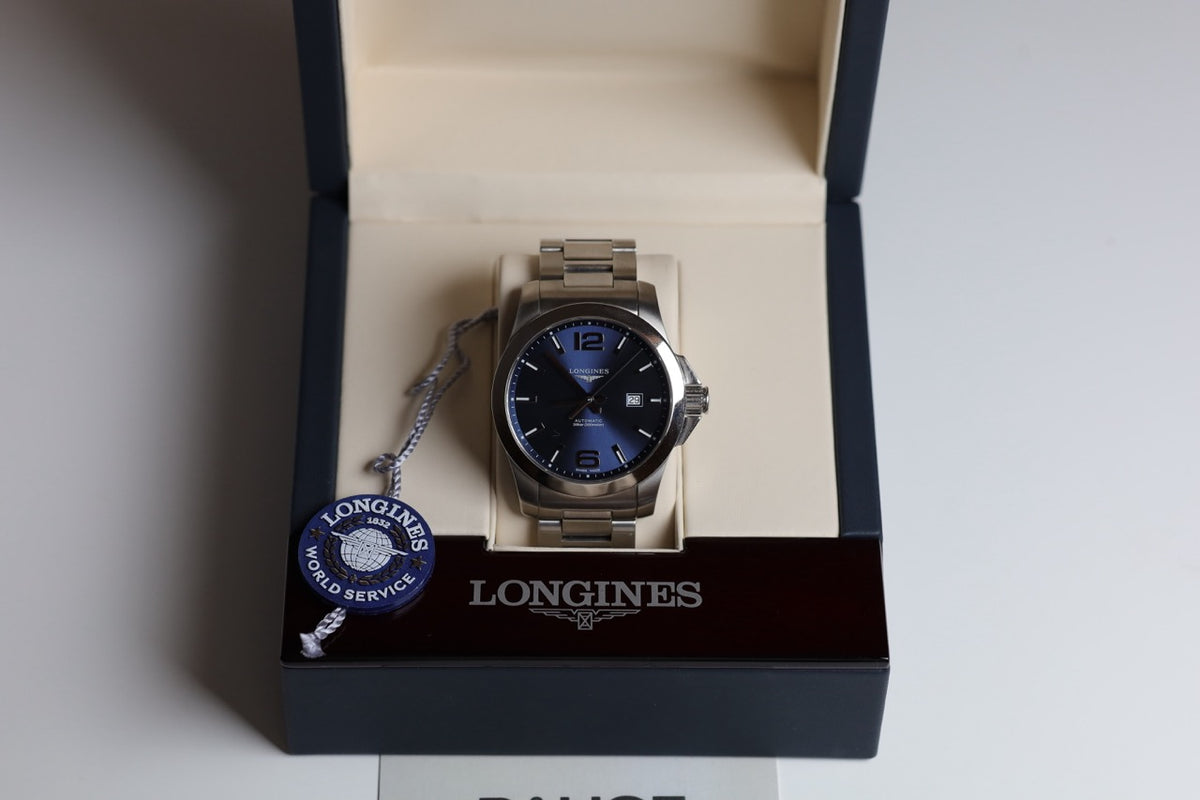 Montre Longines : Conquest Automatique Bleue 43 mm