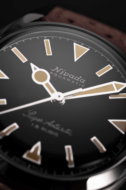 NIVADA GRENCHEN : SUPER ANTARCTIC 35 MM BLACK BEIGE LUMINOVA