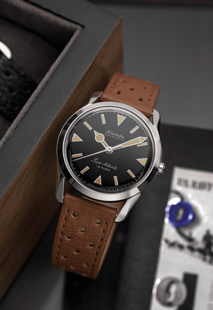 NIVADA GRENCHEN : SUPER ANTARCTIC 35 MM BLACK BEIGE LUMINOVA