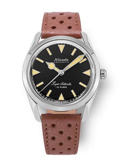 NIVADA GRENCHEN : SUPER ANTARCTIC 35 MM BLACK BEIGE LUMINOVA