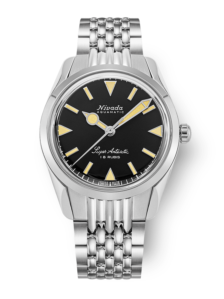 NIVADA GRENCHEN : SUPER ANTARCTIC 35 MM BLACK BEIGE LUMINOVA