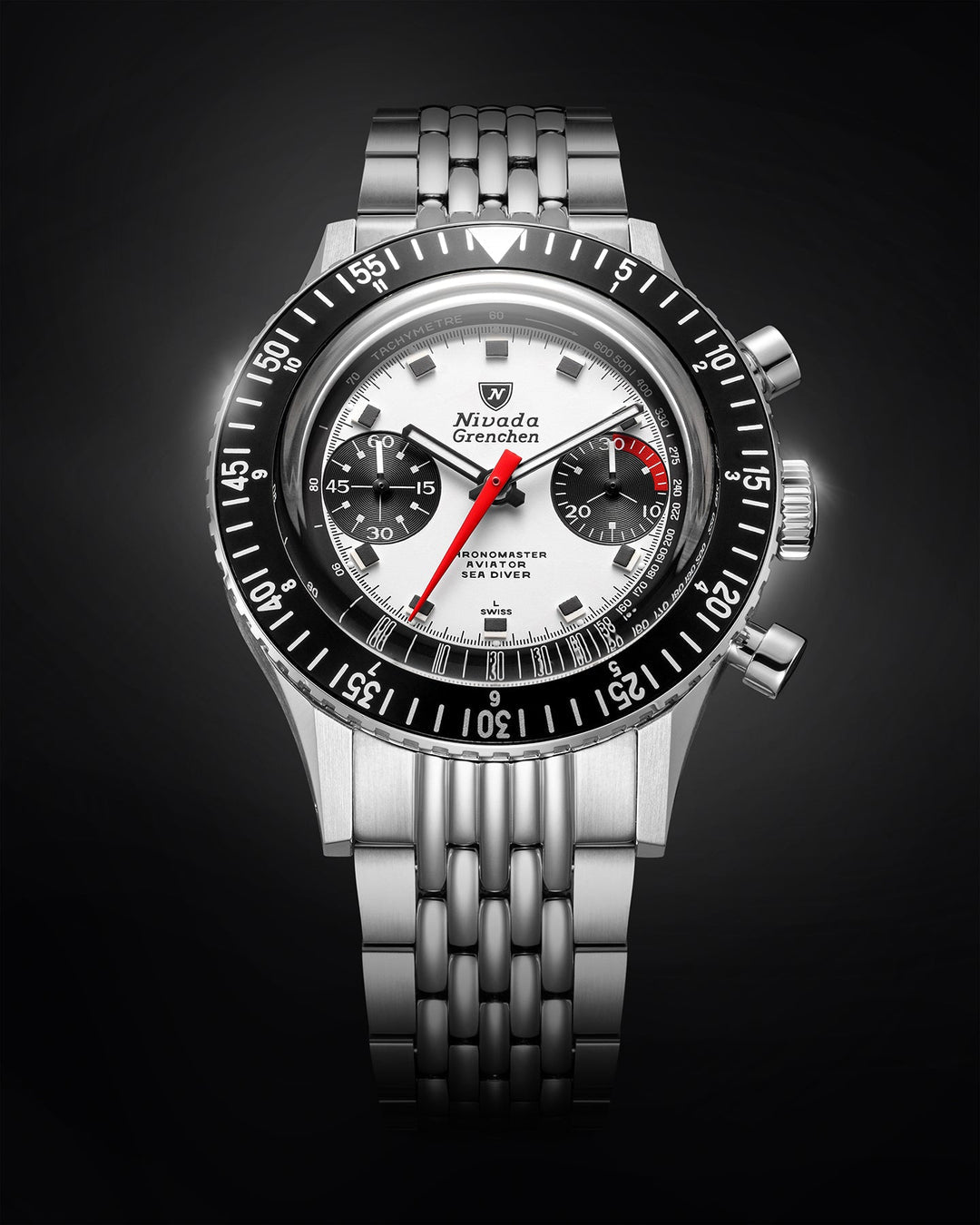 NIVADA GRENCHEN : CHRONOMASTER PANDA 41MM - AUTOMATIQUE