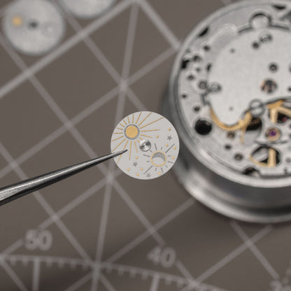 CHARLIE PARIS WATCH: INITIAL 36 OPEN HEART DAY/NIGHT GOLD