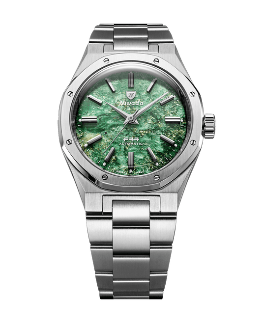 MONTRE NIVADA GRENCHEN F77 AVENTURINE VERTE MARK 2 38MM