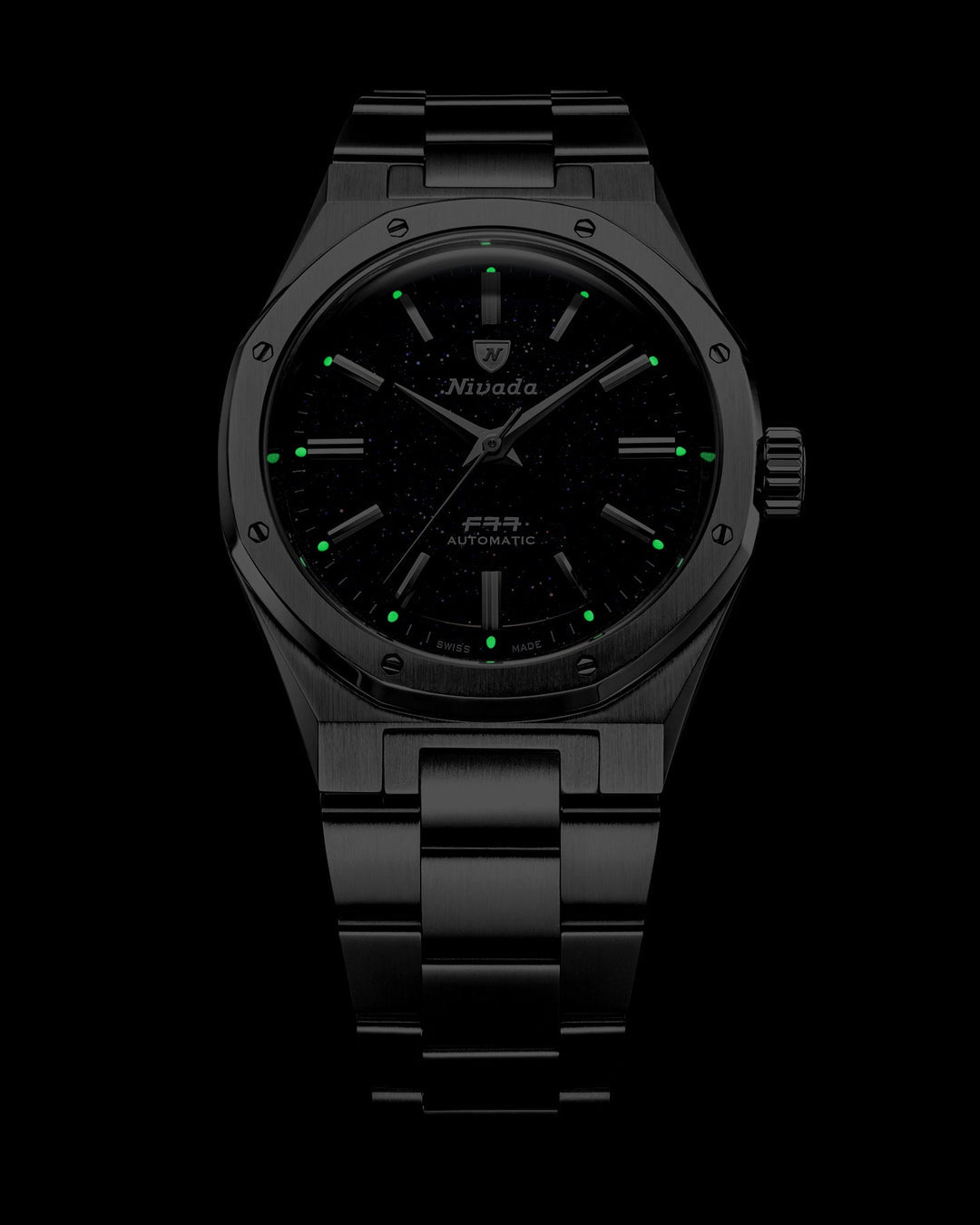 MONTRE NIVADA GRENCHEN F77 AVENTURINE BLEUE MARK 2 38MM