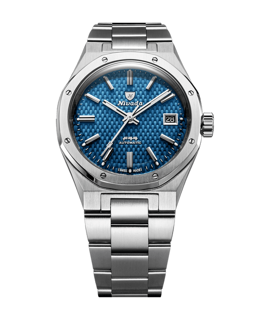 MONTRE NIVADA GRENCHEN F77 BLEU MARK 2 38MM