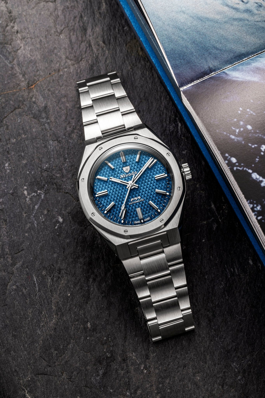 MONTRE NIVADA GRENCHEN F77 BLEU MARK 2 38MM