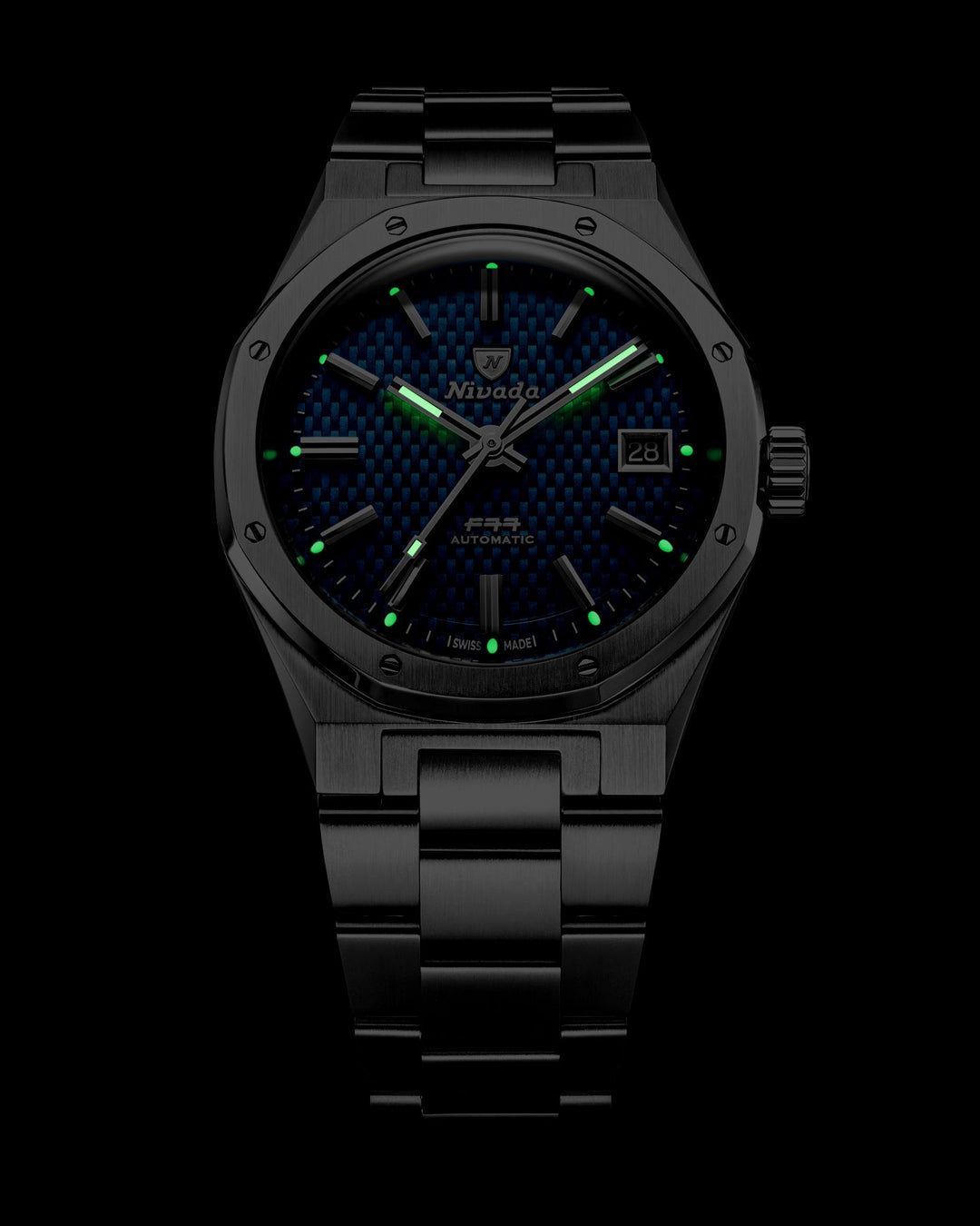 MONTRE NIVADA GRENCHEN F77 BLEU MARK 2 38MM