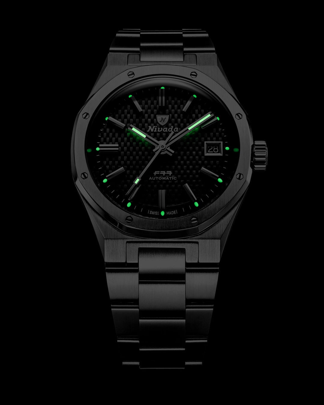 MONTRE NIVADA GRENCHEN F77 NOIR MARK 2 38MM