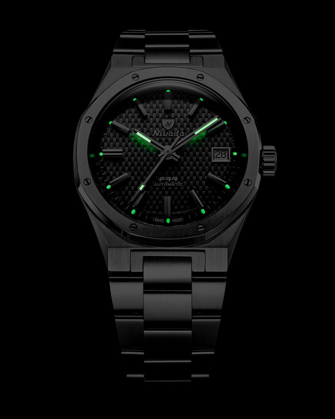 MONTRE NIVADA GRENCHEN F77 GRIS MARK 2 38MM