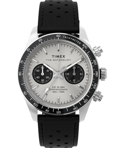 Timex Watch: Waterbury Heritage Panda Chronograph TW2Y19300
