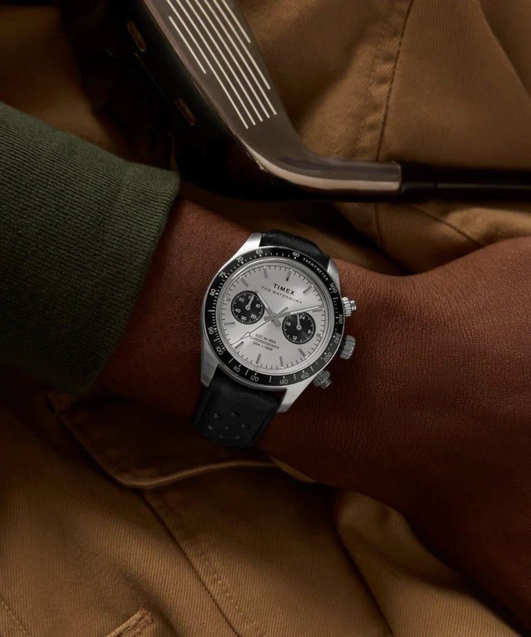 Timex Watch: Waterbury Heritage Panda Chronograph TW2Y19300