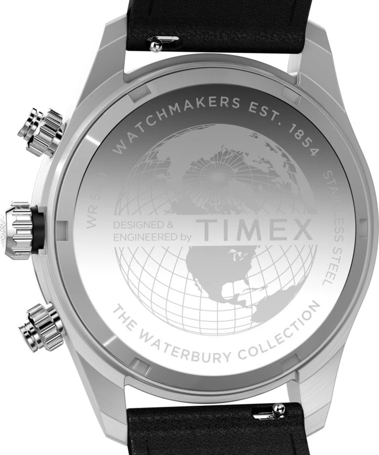 Timex Watch: Waterbury Heritage Panda Chronograph TW2Y19300
