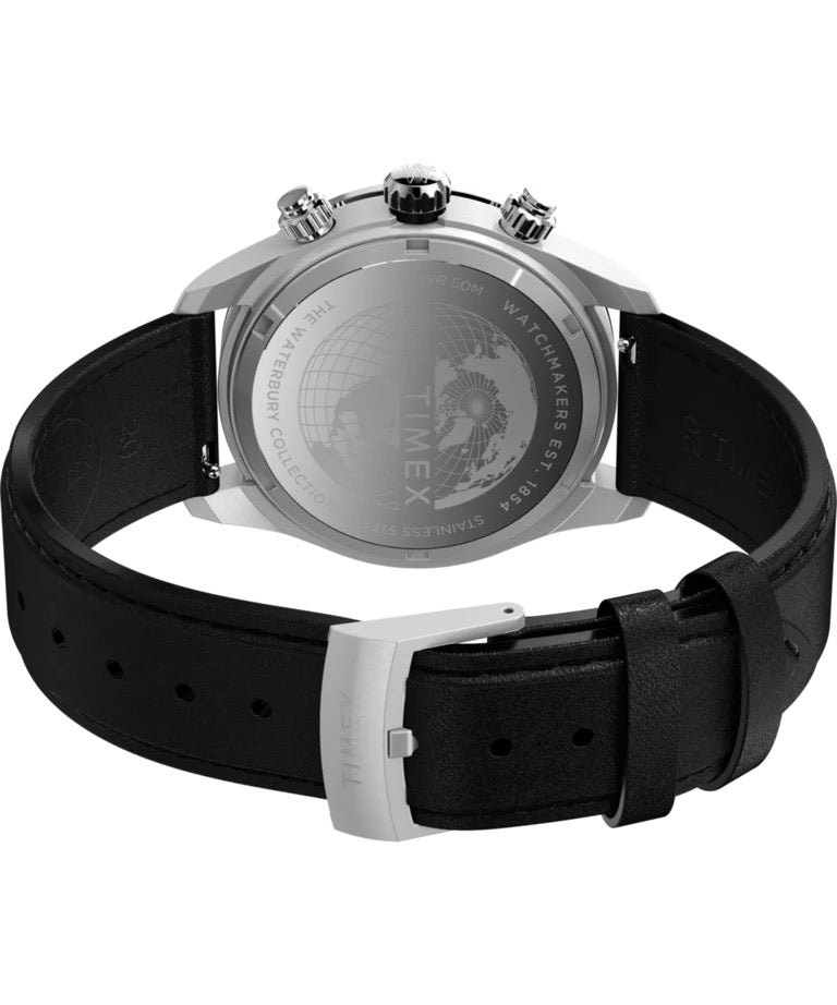 Timex Watch: Waterbury Heritage Panda Chronograph TW2Y19300
